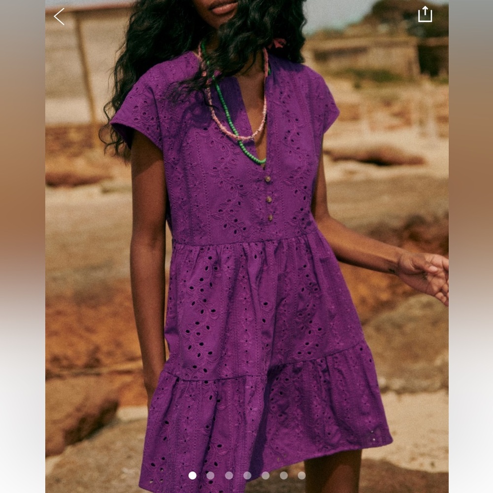 Purple Sezane Saphir Dress. NWT